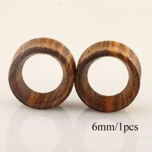 Wooden Ear Plugs Punk Flesh Tunnel Expanders 6mm