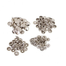 Metal Snap Buttons 12.5mm Silver 3 pcs