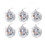 4 inch Silver Mirror Disco Ball with Chain 1