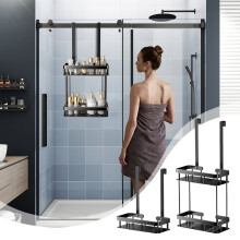 Shower Caddy Over Door 2-Tier Rustproof