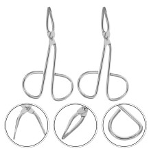 Eyebrow Tweezers Stainless Steel 2PCS