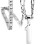 Stainless Steel Athlete Number Necklace Silver 1 1