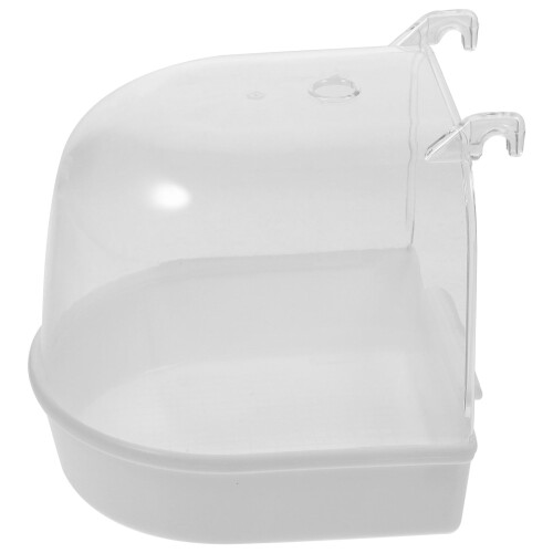 Bird Bath Cage White Plastic for Small Birds