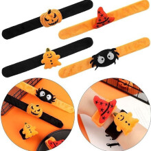 Halloween Pumpkin Spider Bracelets for Kids 4-Pack