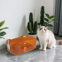 Jumbo Cat Litter Tray Low-Entry Plastic 15.75x11.42x5.71 in