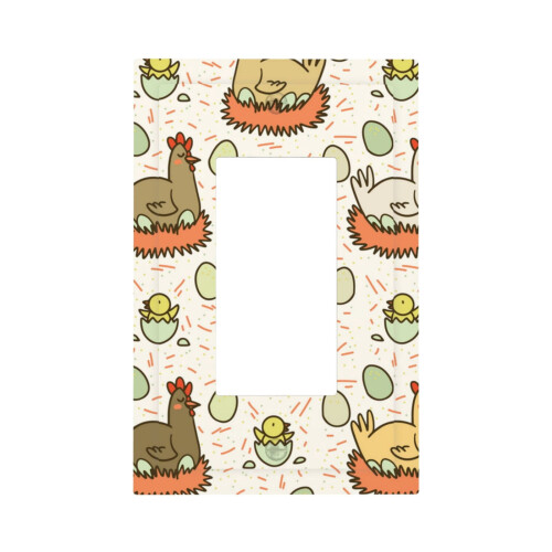 Chicken Egg Wall Plate 1 Gang Decorative Switch Cover