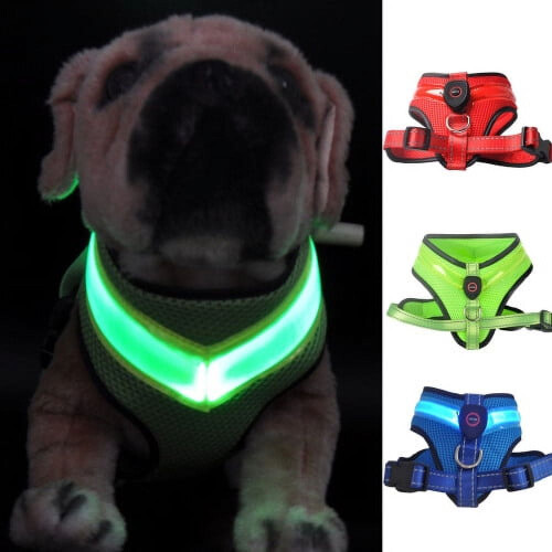 LED Ζώνη Σκύλου USB Επαναφορτιζόμενη Ανακλαστική Γιλέκο για Μικρά