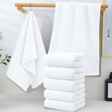 Cotton Hand Towels Soft Absorbent 5 Pack 13 x 30 Inch White