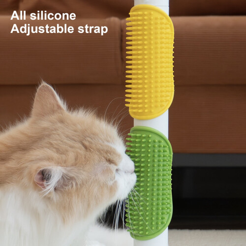 Cat Face Scratcher Brush Wall Corner 3 Pcs 1