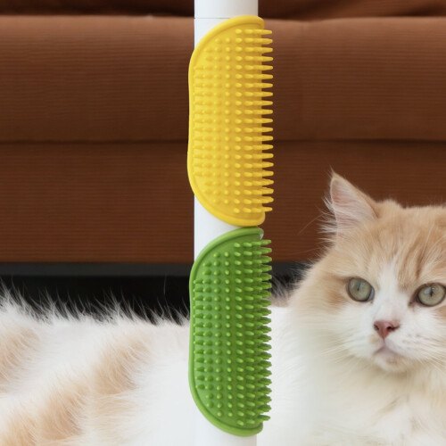 Cat Face Scratcher Brush Wall Corner 3 Pcs 2
