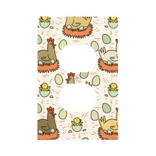 Funny Chicken Egg Wall Plate 1 Gang Decorative Switch Cover