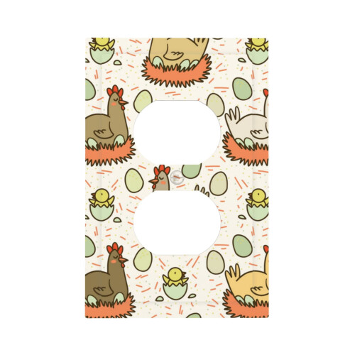 Funny Chicken Egg Wall Plate 1 Gang Decorative Switch Cover