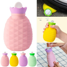 Mini Hot Water Bottle Pineapple Silicone Cover 1 Pack