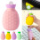 Mini Hot Water Bottle Pineapple Silicone Cover 1 Pack 1