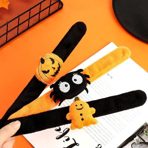Halloween Pumpkin Spider Bracelets for Kids 4-Pack 1