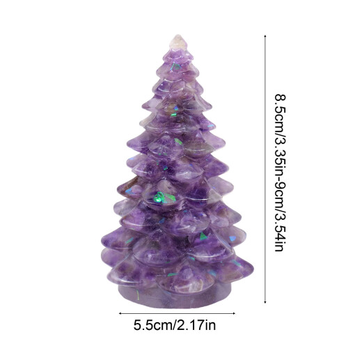 Artificial Crystal Christmas Tree Purple Decorative Ornament 2