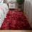 Bedroom Carpet Red Dark Red 50x80cm Soft Non-Slip Polyester 1