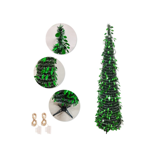 5FT Pop-Up Christmas Tree with LED Lights and Topper