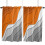 Abstract Orange Grey Gradient Curtains for Living Room 5