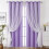 Purple Blackout Curtains Polyester 100x130cm Grommet Top 1