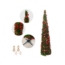 5FT Pop-Up Christmas Tree with LED Lights and Topper