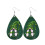 St. Patrick's Day Earrings Green Geometric Design 1 Pair 1