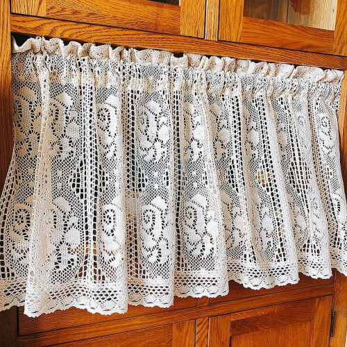 Crochet Curtain Valance Farmhouse Style 1 Panel