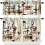 Coffee Kitchen Curtains Set 54x36 inch 3-Piece Cafe Theme 1
