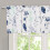 Kitchen Curtain Valance Light Filtering Blossom Print 52"W 1