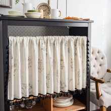 Boho Kitchen Valance Farmhouse Tier Short Curtain