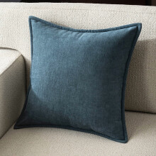 Blue Chenille Throw Pillow 40x40cm PP Cotton Filling 1 Pack