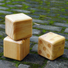 Wooden Dice Game Prop Outdoor Backyard Large
