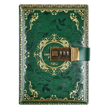 Vintage Green B6 Diary with Golden Relief Cover 112 Pages