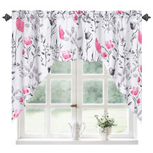 Pink Floral Country Rod Pocket Valance 60 x 36 inches