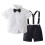 Baby Boy Easter Outfit White Shirt Bowtie Suspender Pants 1