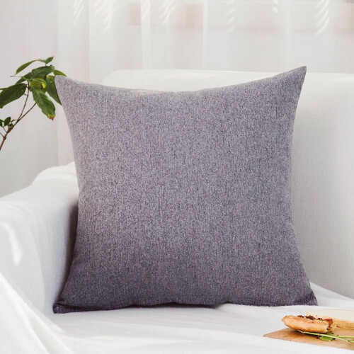 Decorative Pillow Dark Grey 35x55cm Linen-Cotton