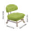 Plastic Backrest Swivel Stool with Wheels 50x35x32cm 3