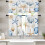 Seashell Starfish Coral Kitchen Curtains Set 36 inch Rod 1