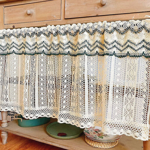 Crochet Curtain Valance Boho Style 1 Panel