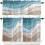 Kitchen Curtains and Valances Set Turquoise Teal Brown 3-Pc 1