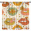 70s Lips Curtains Retro Boho Mushroom Flower Print Orange 1
