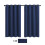 Dark Blue Blackout Curtains 42x63 Inch 2-Piece Set 1