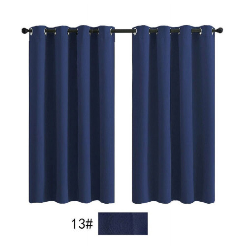 Dark Blue Blackout Curtains 42x63 Inch 2-Piece Set