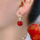 Women's Bow-Shaped Sparkly Huggie Dangle Earrings 1