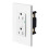 White GFCI Outlet 20A 120V with LED Indicator and Wall 1