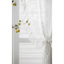 Sheer Curtain Panel White Semi-Sheer Living Room Bedroom
