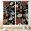 Black Boho Floral Curtains Tropical Leaves Mandala Design 2 1