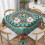 Mandala Tablecloth Vinyl Waterproof 54x54 Inch 1