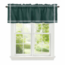 Dark Green Minimalist Curtain Valance 42x12in Rod Pocket