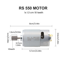 Electric Drill DC Motor for Kids' Car 12V 6V 24V 10-Tooth
